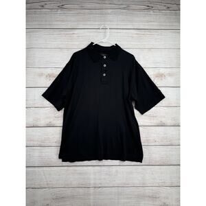 Vintage 90s TaylorMade Embroidered Polo Shirt Mens Large Black Golf
